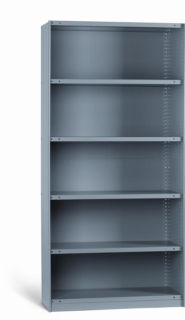 Rolled Edge STARTER BAY CLAD 6 Shelves 18 Inch Depth Rolled Edge STARTER BAY CLAD 6 Shelves 18 Inch Depth